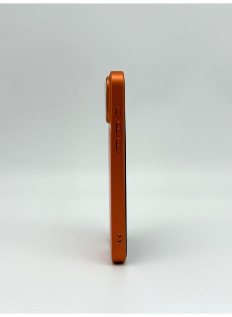 عام CaseBar Retro Racing Series iPhone 17 Pro Max Case – Heritage Motorsport Orange – Dual-Color 3D Texture & Skin-Friendly Slim Shockproof Cover - Image 4